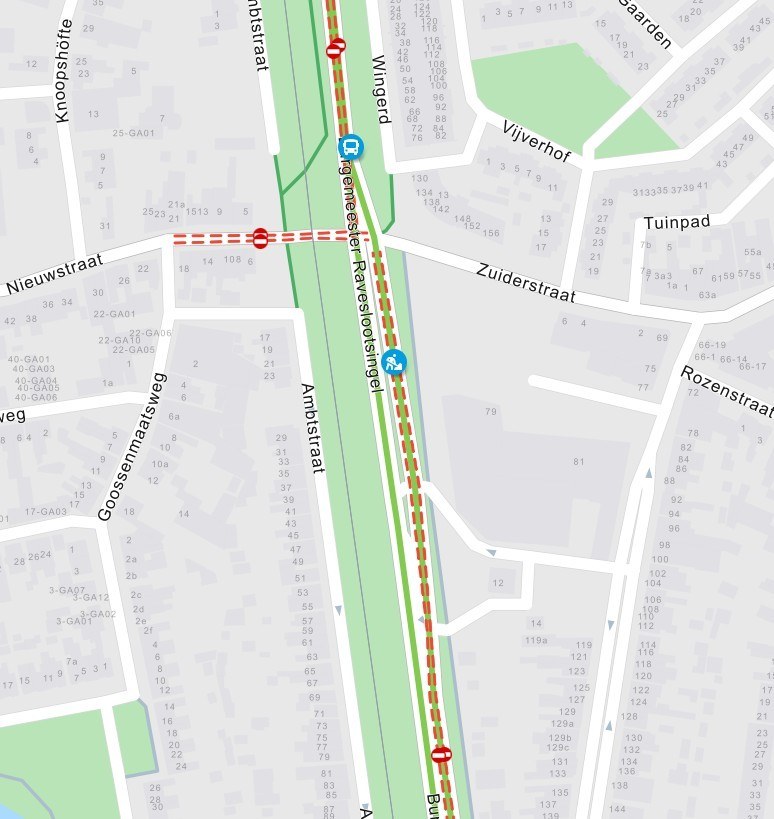 Wegwerkzaamheden Almelo ROC van Twente